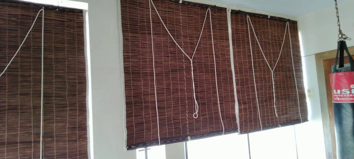 Bamboo blinds in Hyderabad for covered balconies and natural interiors