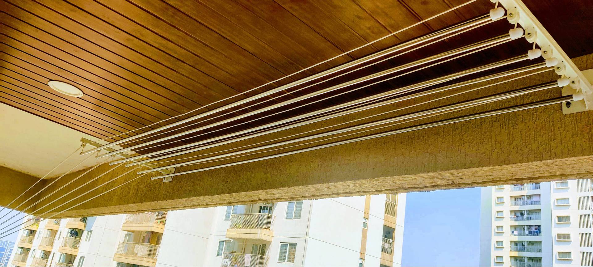 cloth drying hangers perfect screens Hyderabad installation for balcony utility area