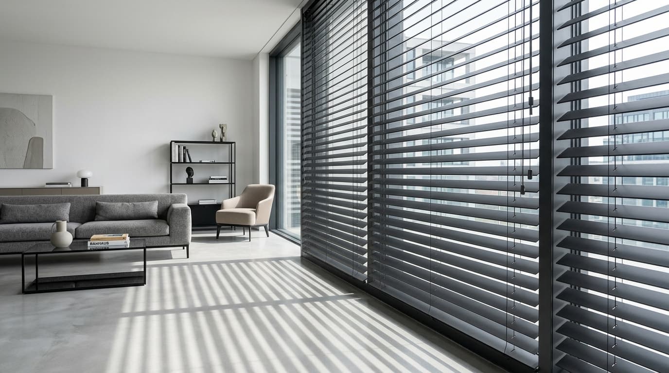 Wooden and Venetian blinds for precise light control in Hyderabad homes
