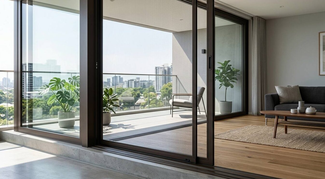 UPVC doors with mosquito mesh in Hyderabad by Perfect Screens