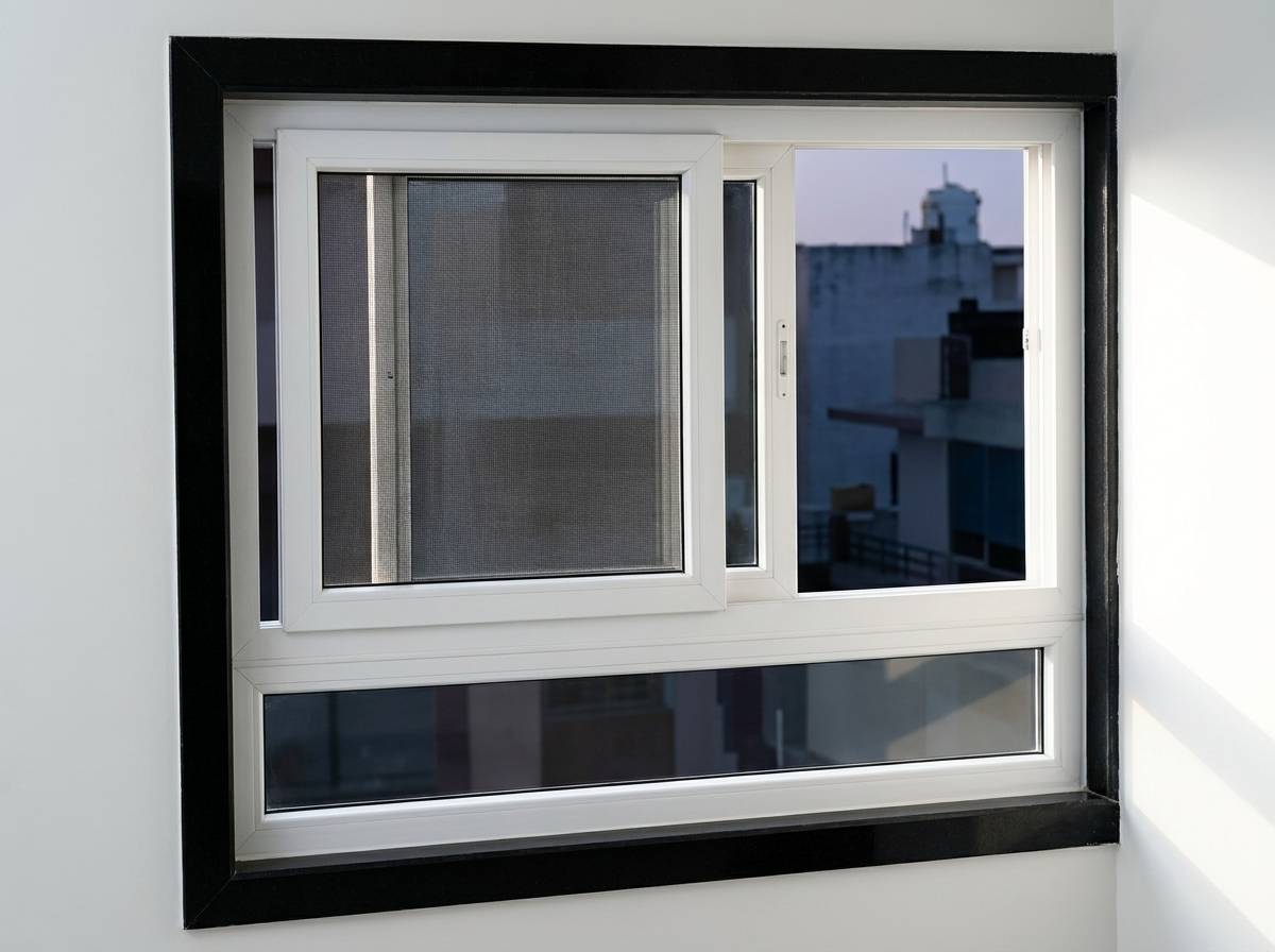 Complete UPVC Combination Window with Screen