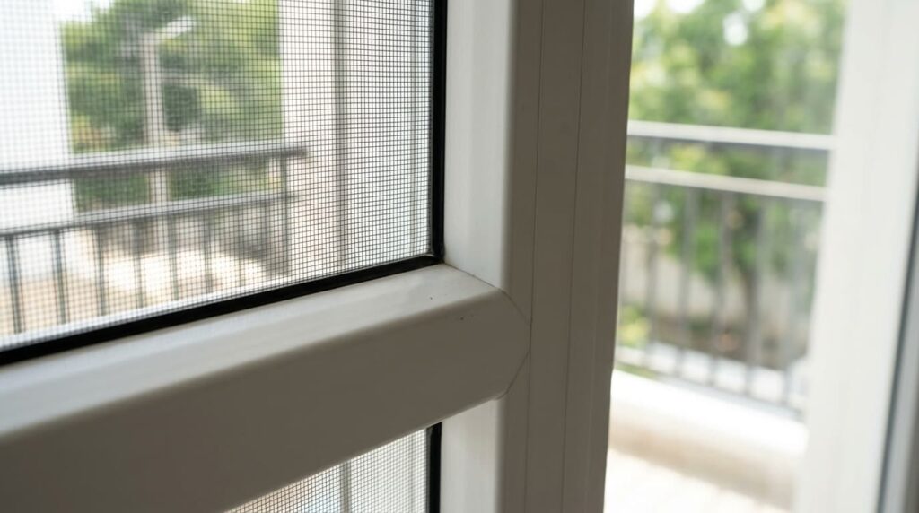 Premium UPVC with mosquito screens installed in Hyderabad home