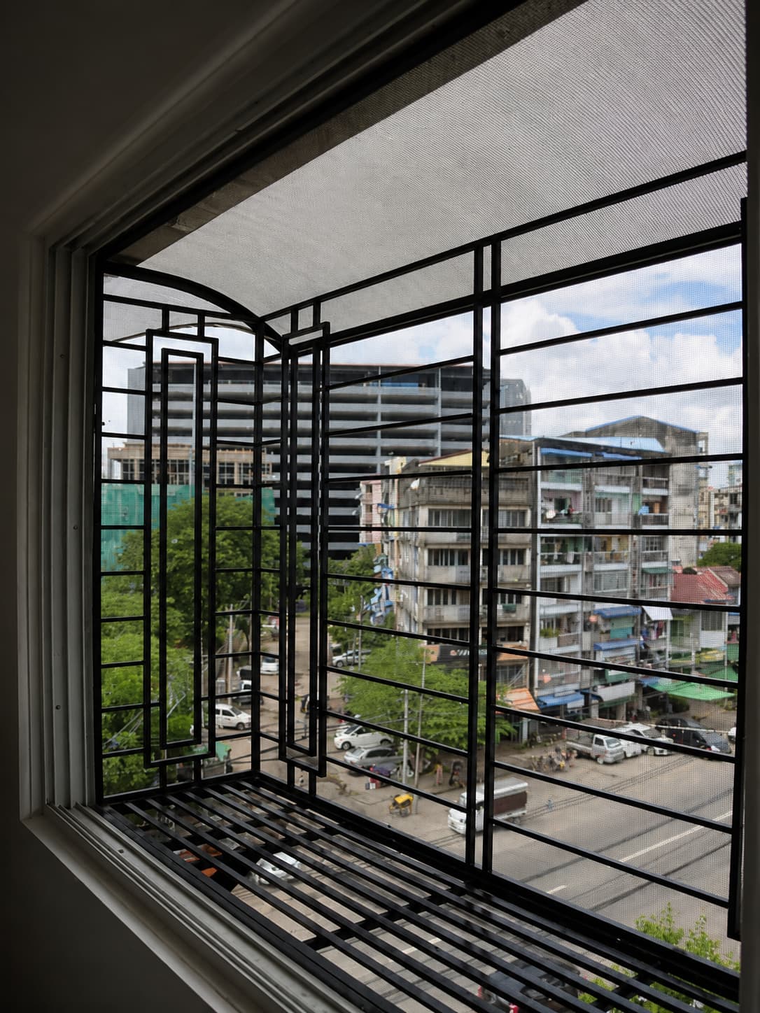 utility window safety grill with mosquito mesh Hyderabad