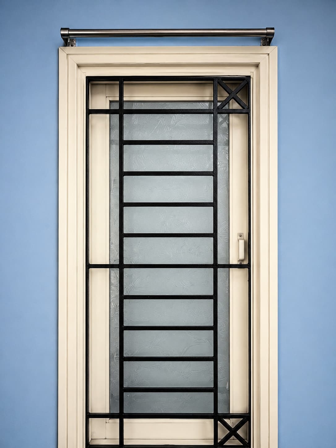 black window safety grill installation Hyderabad