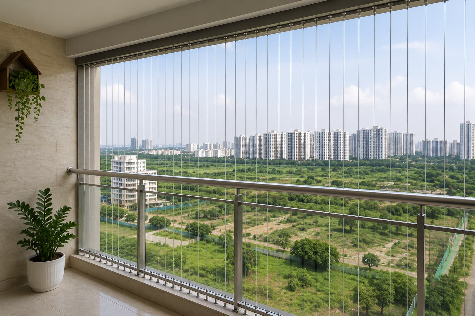 Child safety balcony grill Narsingi for a high-rise apartment