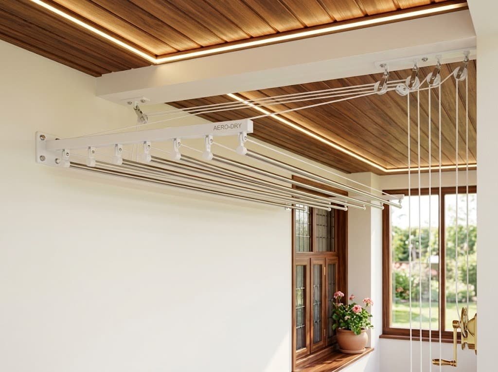 Cloth drying hanger for Hyderabad utility area
