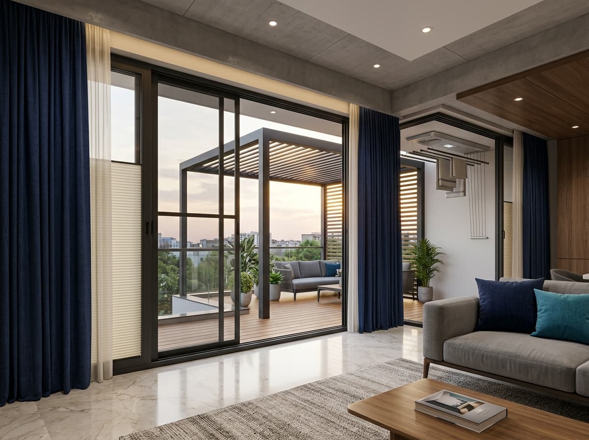 Custom design solutions in Hyderabad for UPVC windows curtains mosquito screens and home protection by Perfect Screens