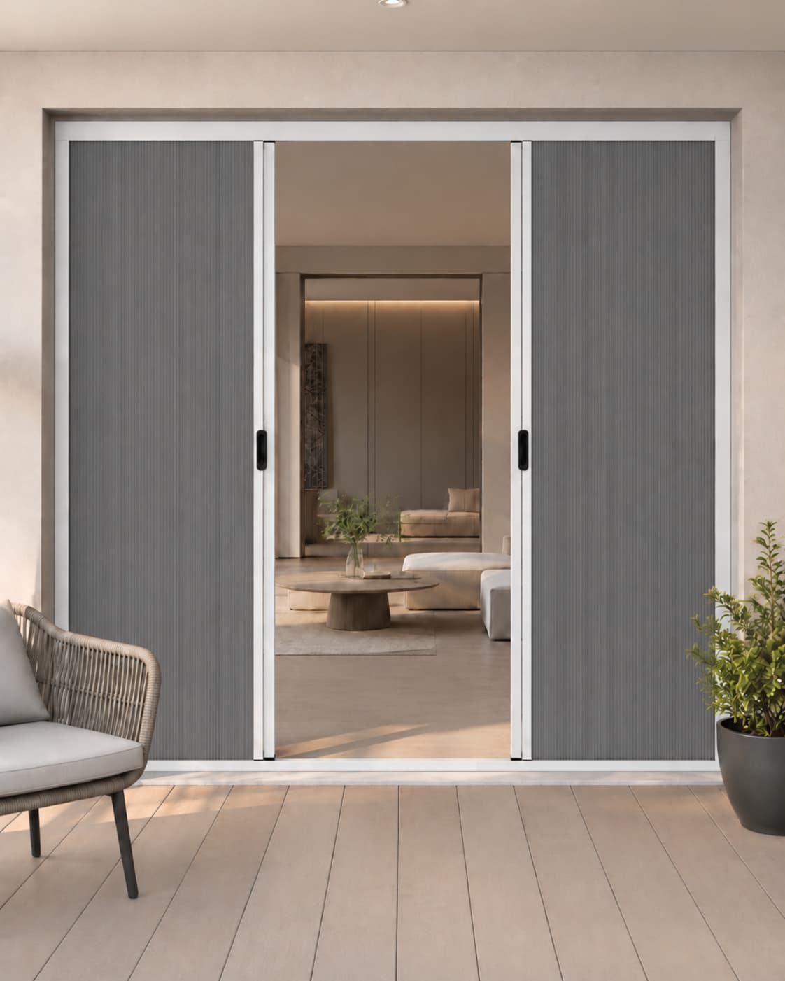 Honeycomb mesh door for mosquito protection privacy and airflow in Hyderabad