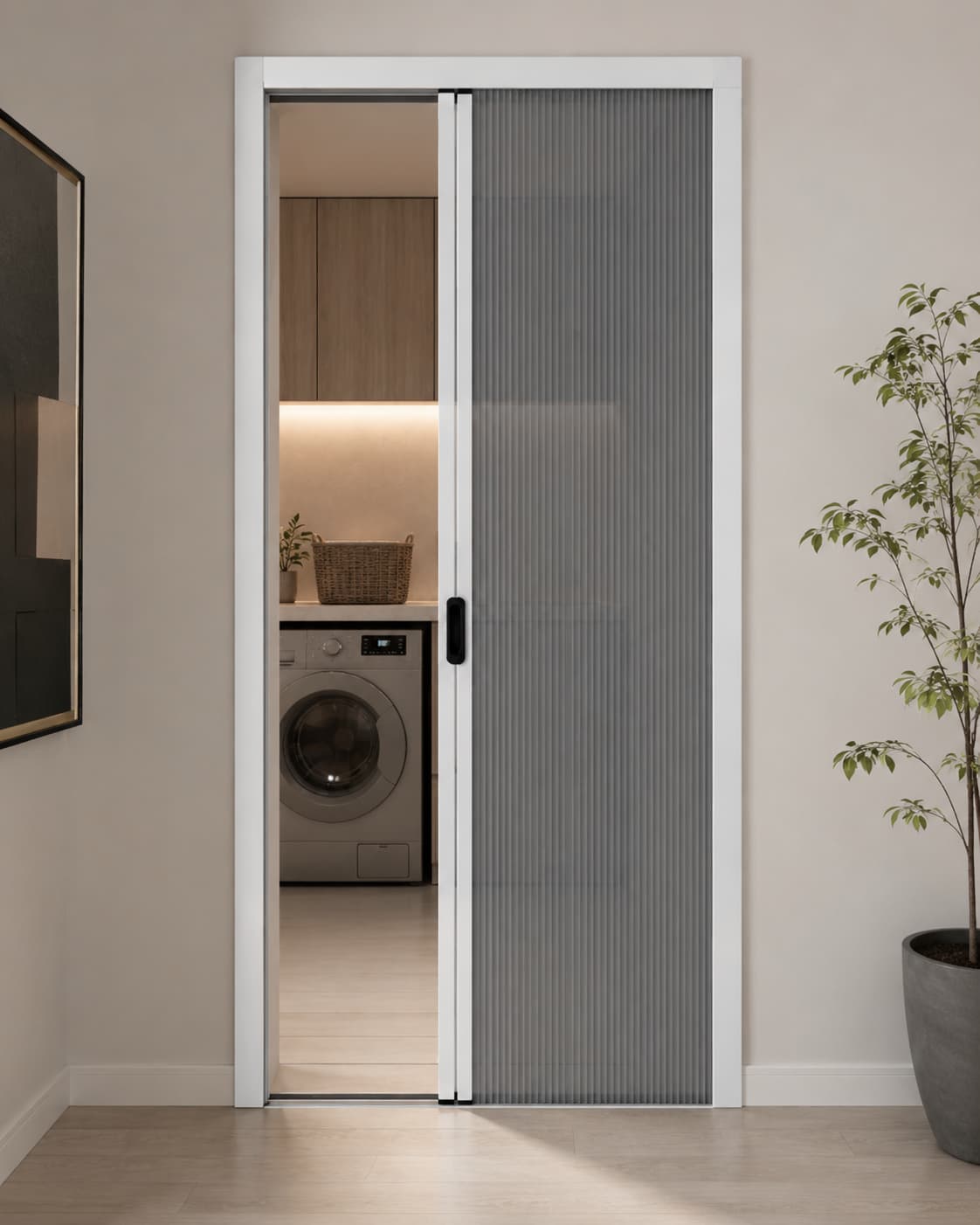 Honeycomb mesh door Hyderabad for balcony opening by Perfect Screens