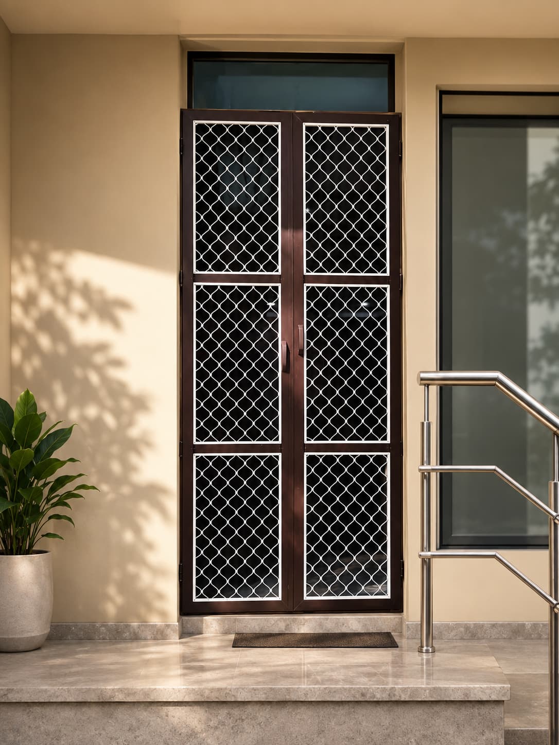 Main door mosquito screen with top ventilator in Gachibowli Hyderabad