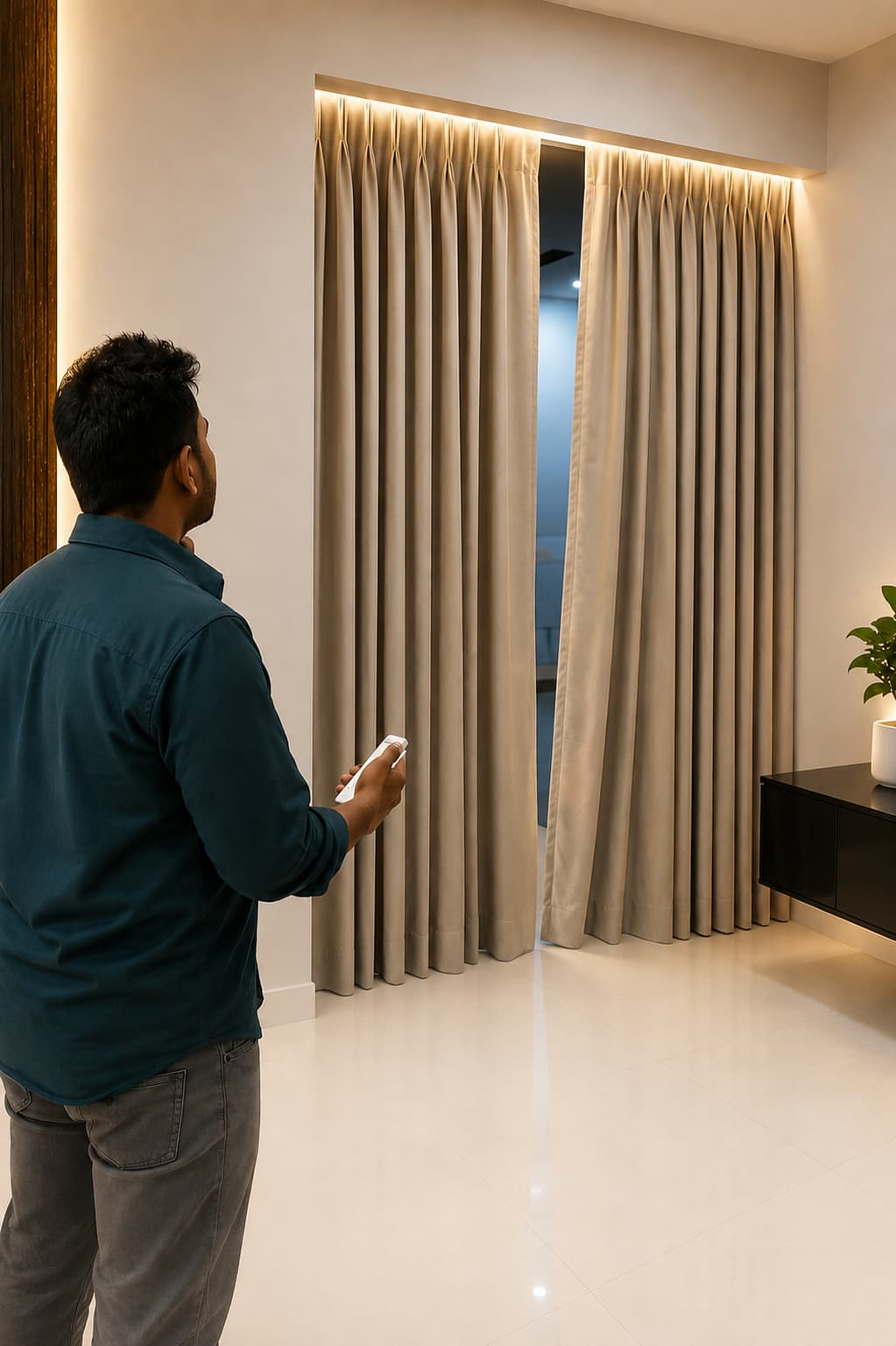 Motorized curtains in Hyderabad by Perfect Screens