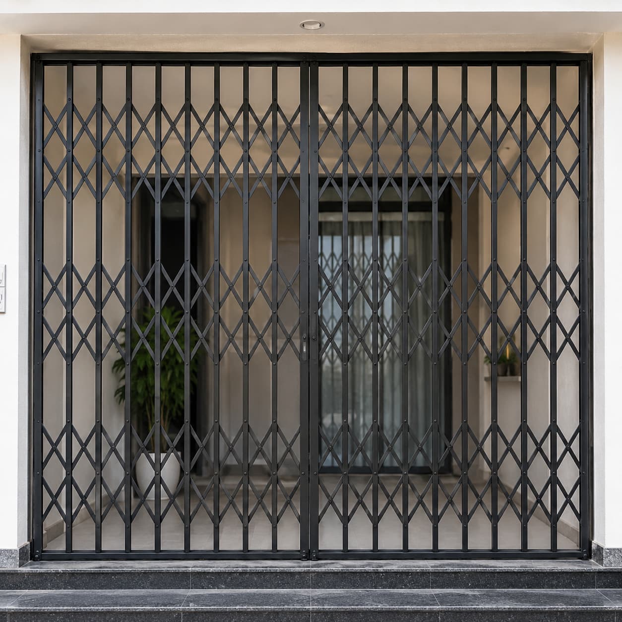 MS collapsible sliding gates in Hyderabad for a modern entrance